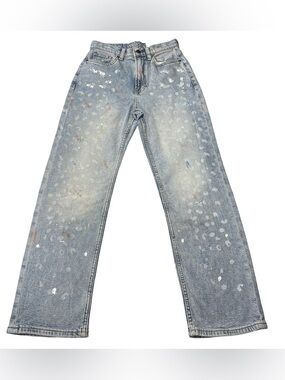 Arizona Jean Company Women's Light Blue Paint-Splatter Jeans